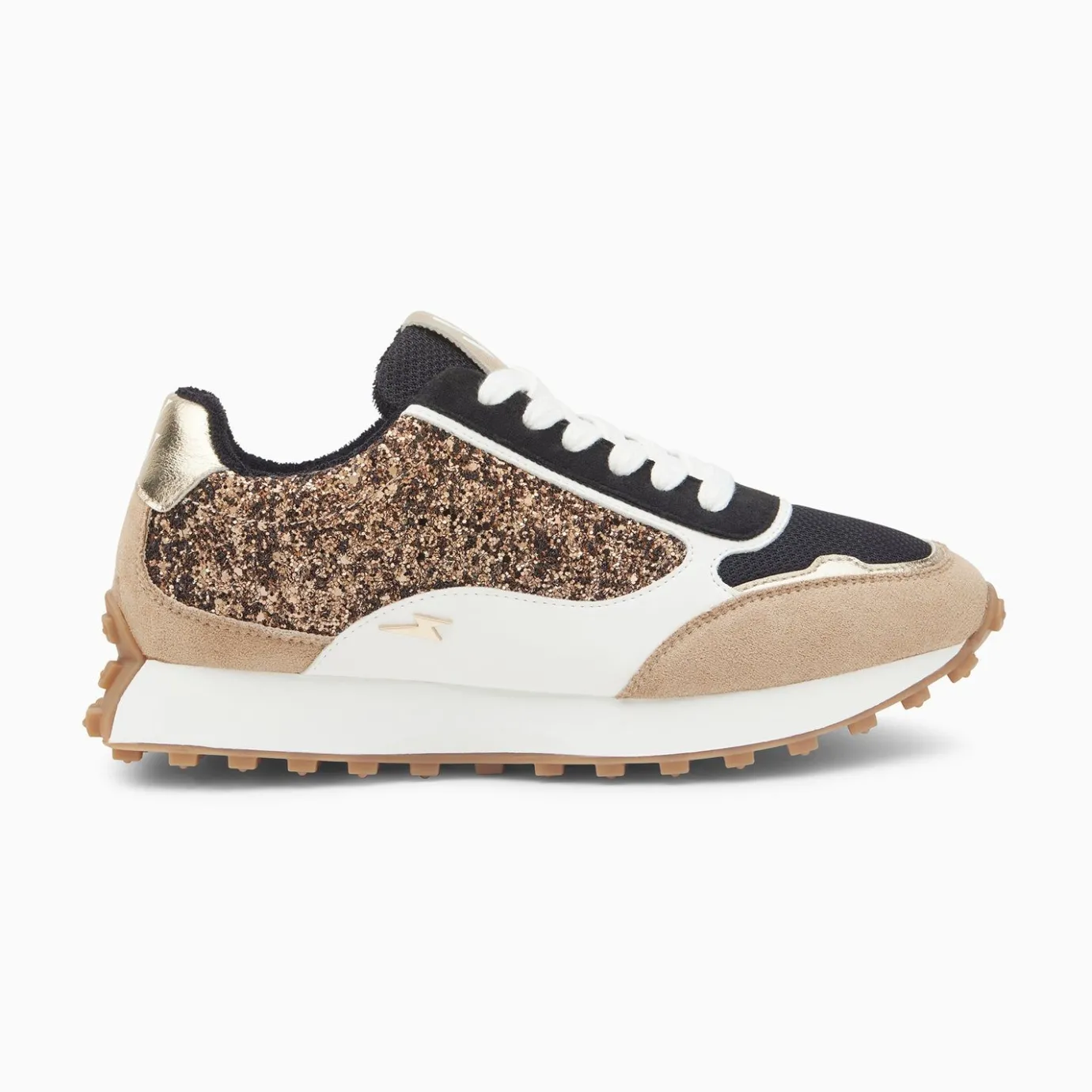 Vanessa Wu Sneakers | Baskets Cassandra Bronze A Paillettes Et Semelle Running