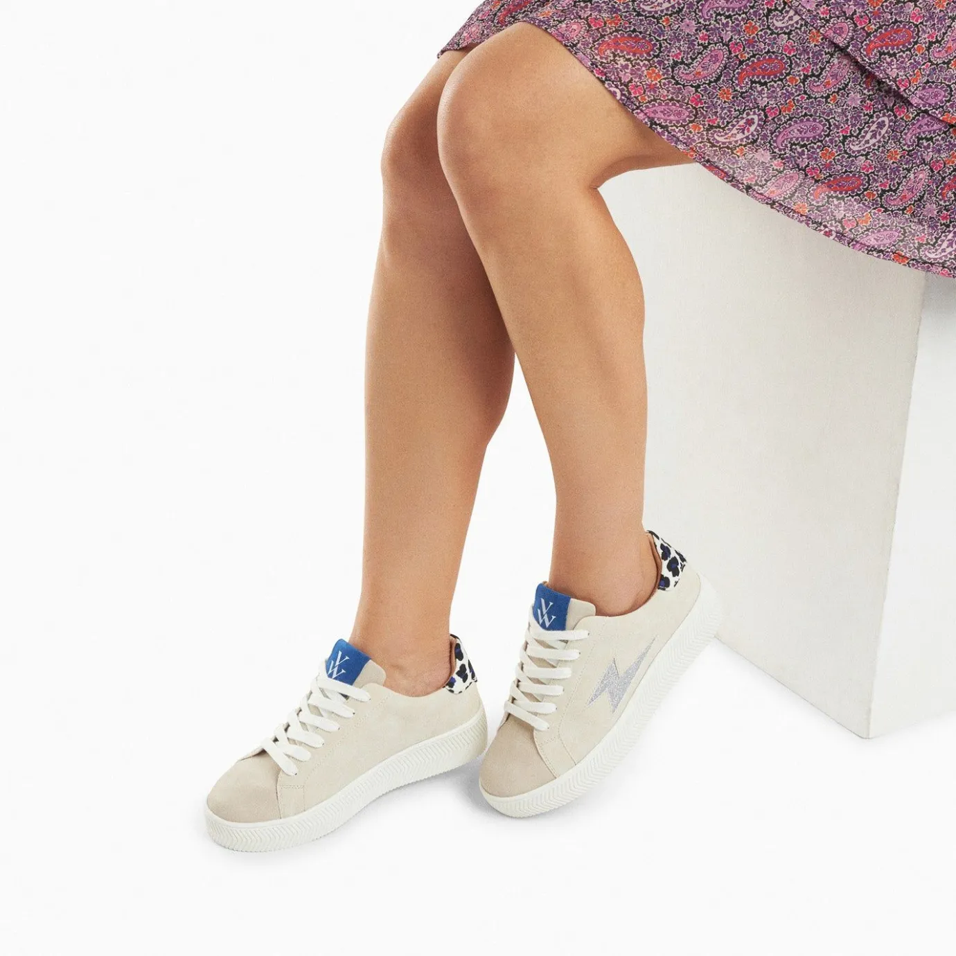 Vanessa Wu Sneakers | Baskets Eclair Berthe Beiges A Lacets