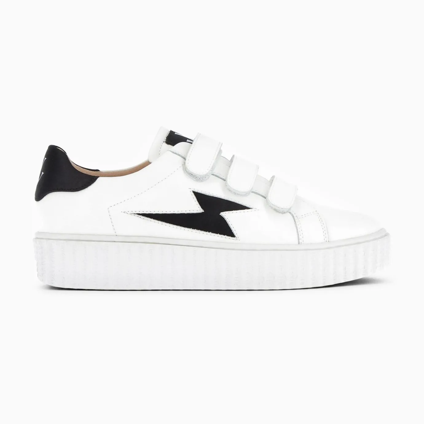 Vanessa Wu Sneakers | Baskets Eclair Larissa Blanc Et Noir Satin A Scratchs