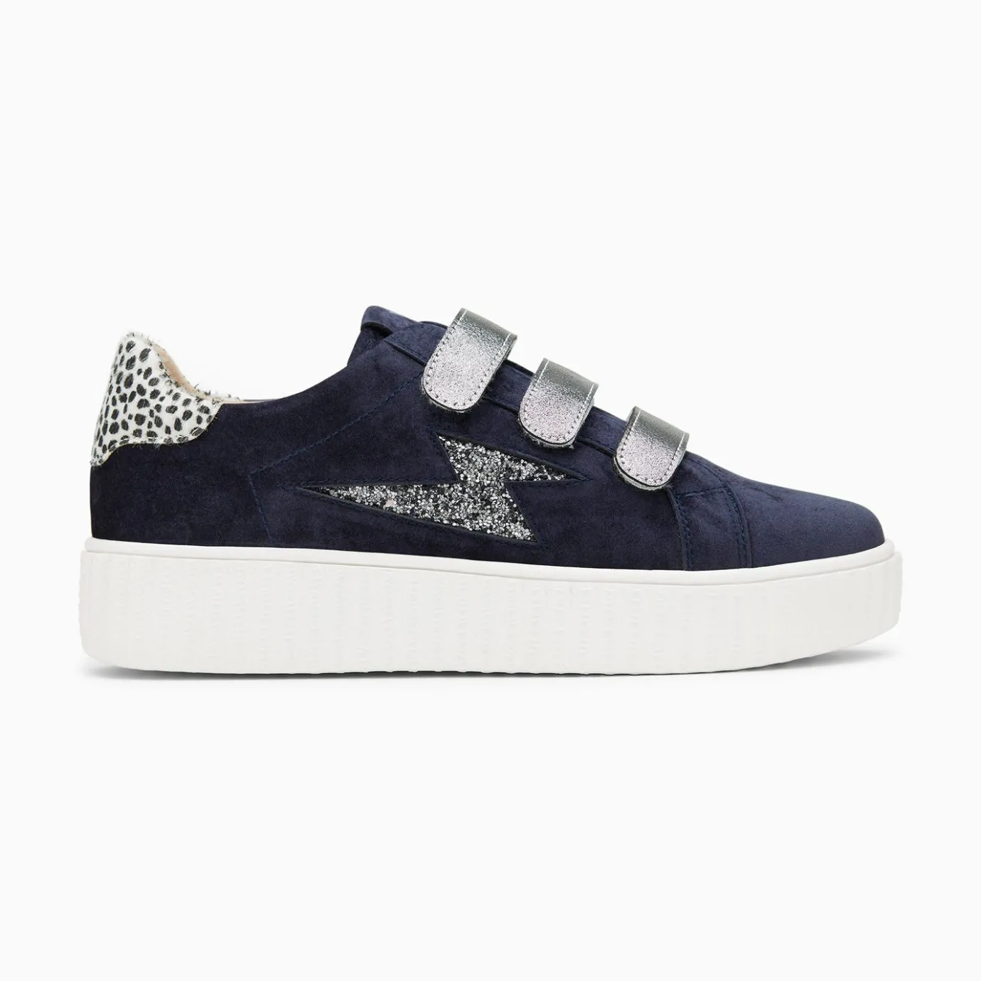 Vanessa Wu Sneakers | Baskets Eclair Maelle Bleu Et Anthracite A Scratchs