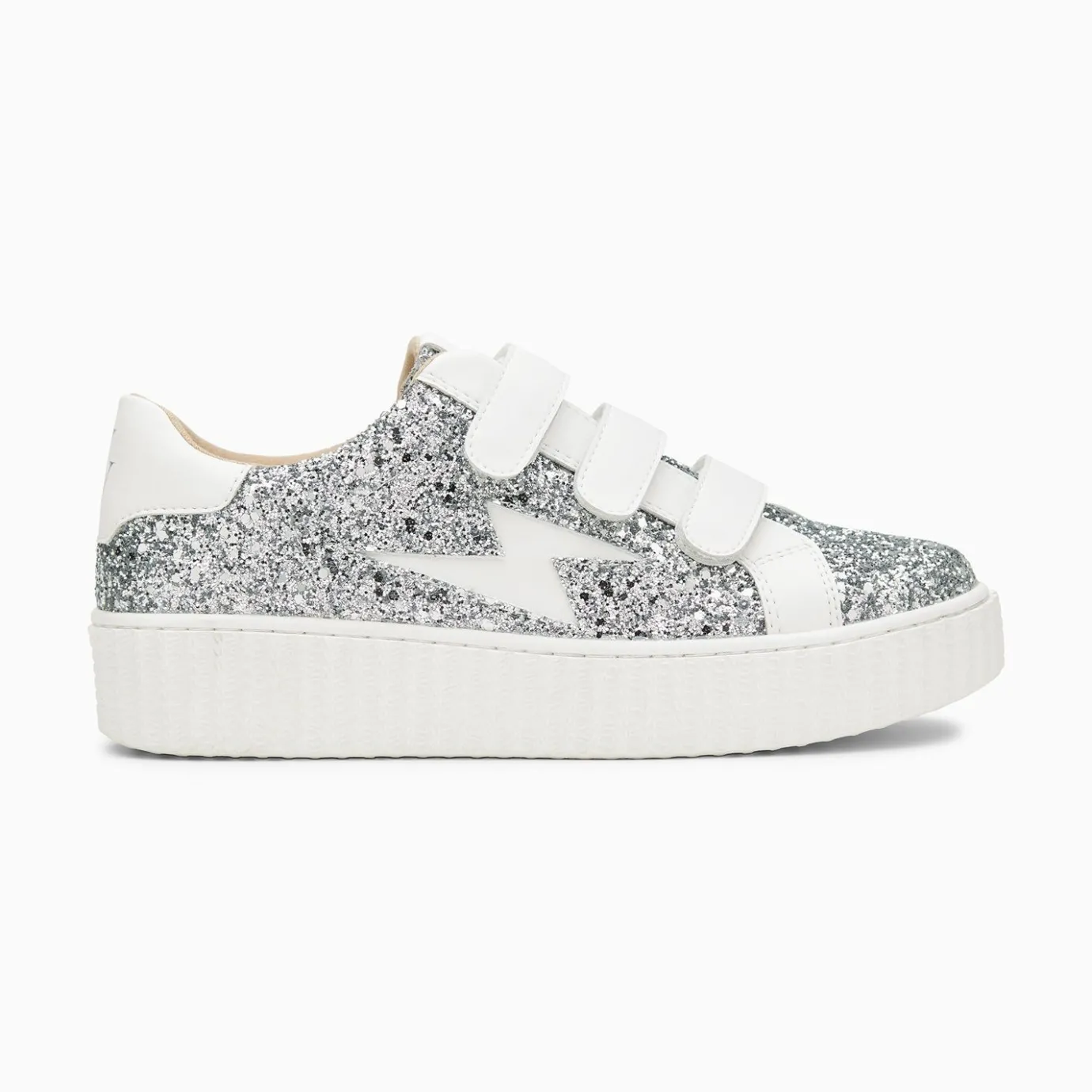 Vanessa Wu Sneakers | Baskets Eclair Marielle A Paillettes Argent