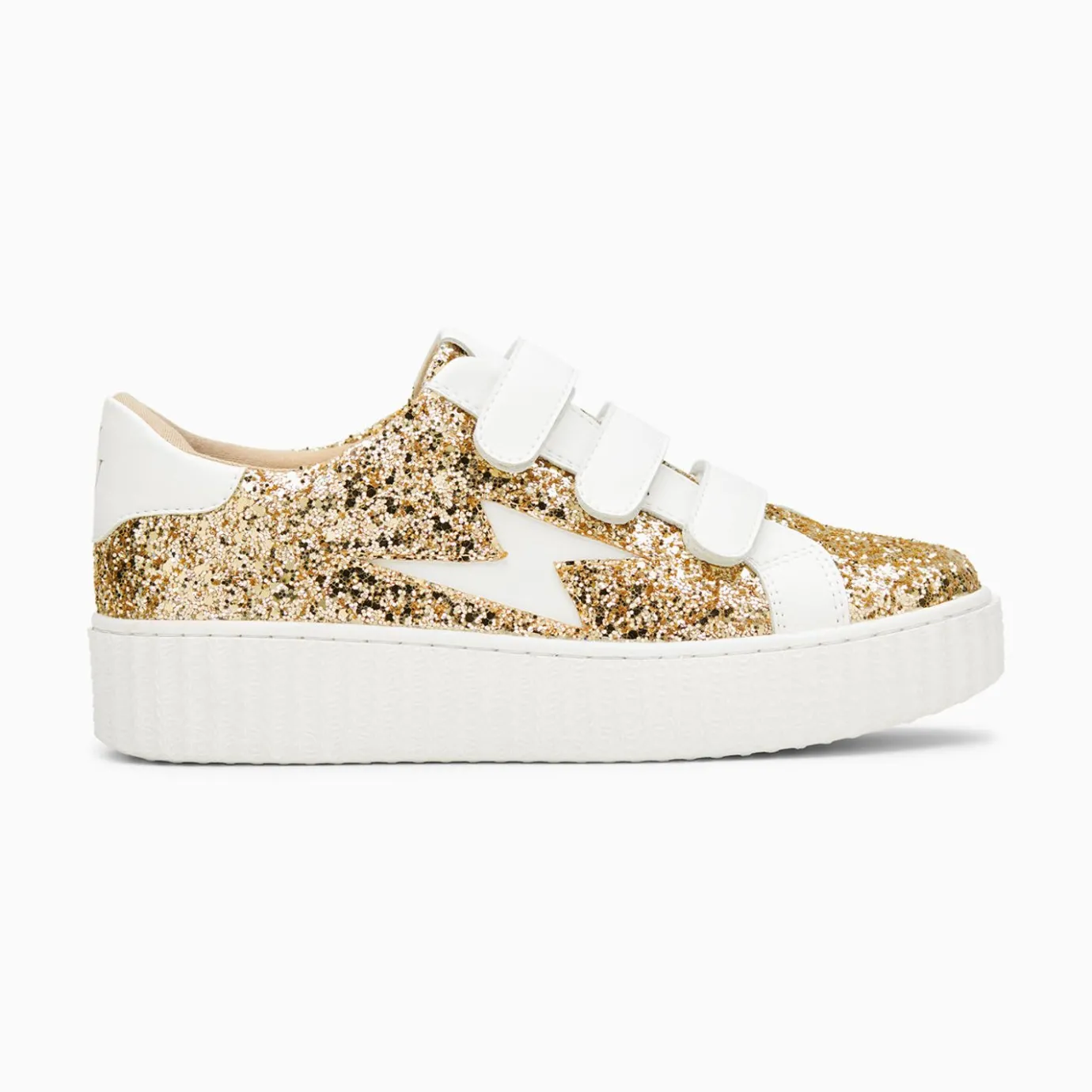 Vanessa Wu Sneakers | Baskets Eclair Marielle A Paillettes Or