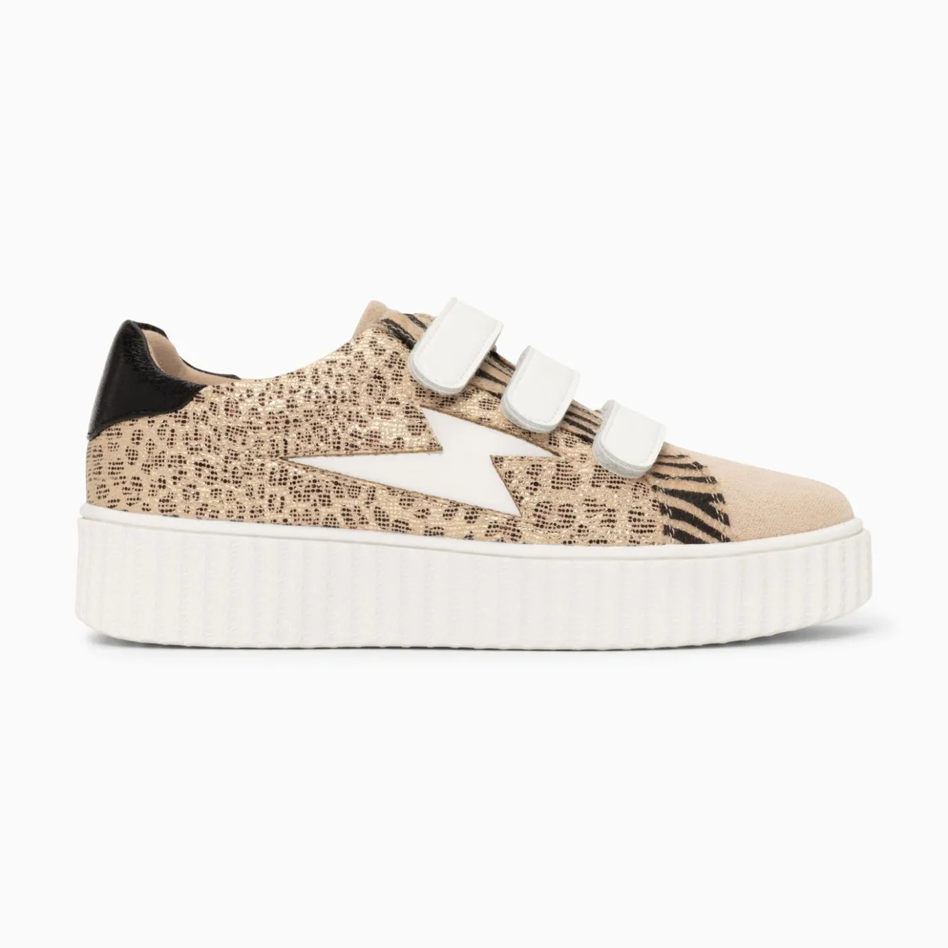 Vanessa Wu Sneakers | Baskets Eclair Scarlett Beiges A Imprime Leopard