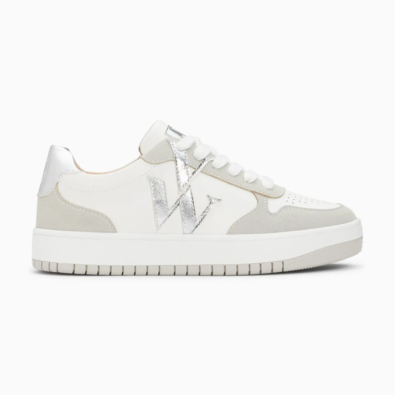 Vanessa Wu Sneakers | Baskets Monogramme Calie Blanc Et Gris