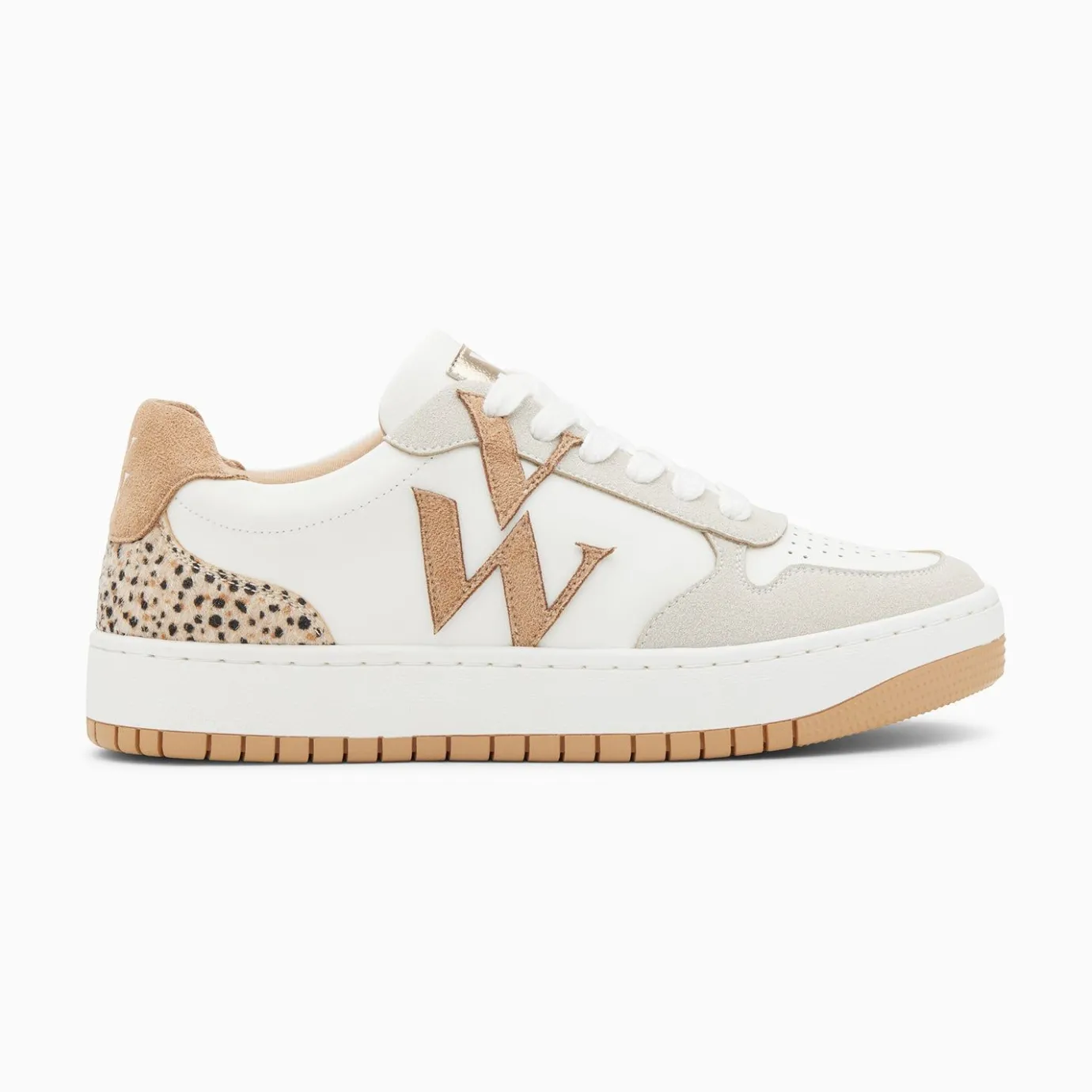 Vanessa Wu Sneakers | Baskets Monogramme Esmee Blanc Et Beige