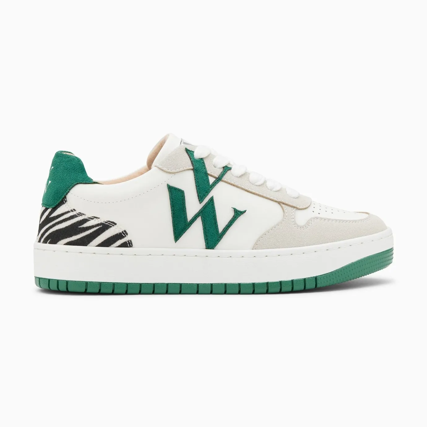 Vanessa Wu Sneakers | Baskets Monogramme Esmee Blanc Et Vert