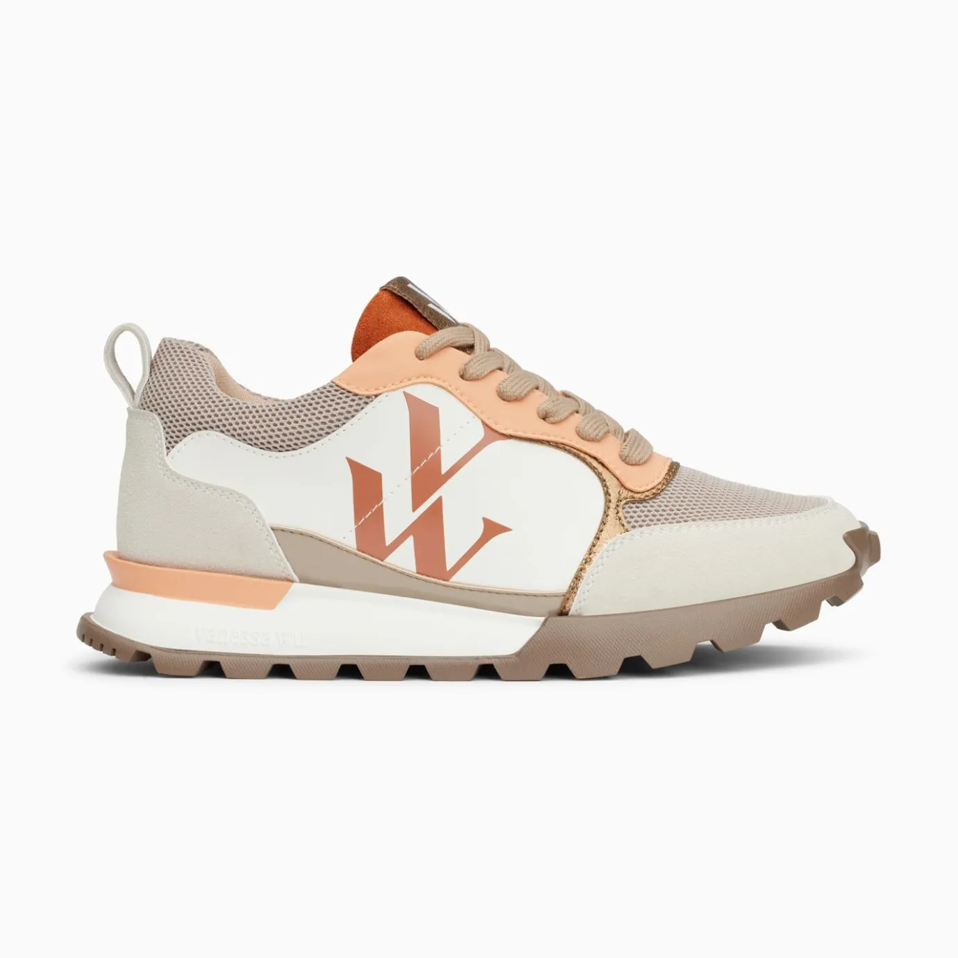 Vanessa Wu Sneakers | Baskets Monogramme Ombeline Orange A Semelle Running