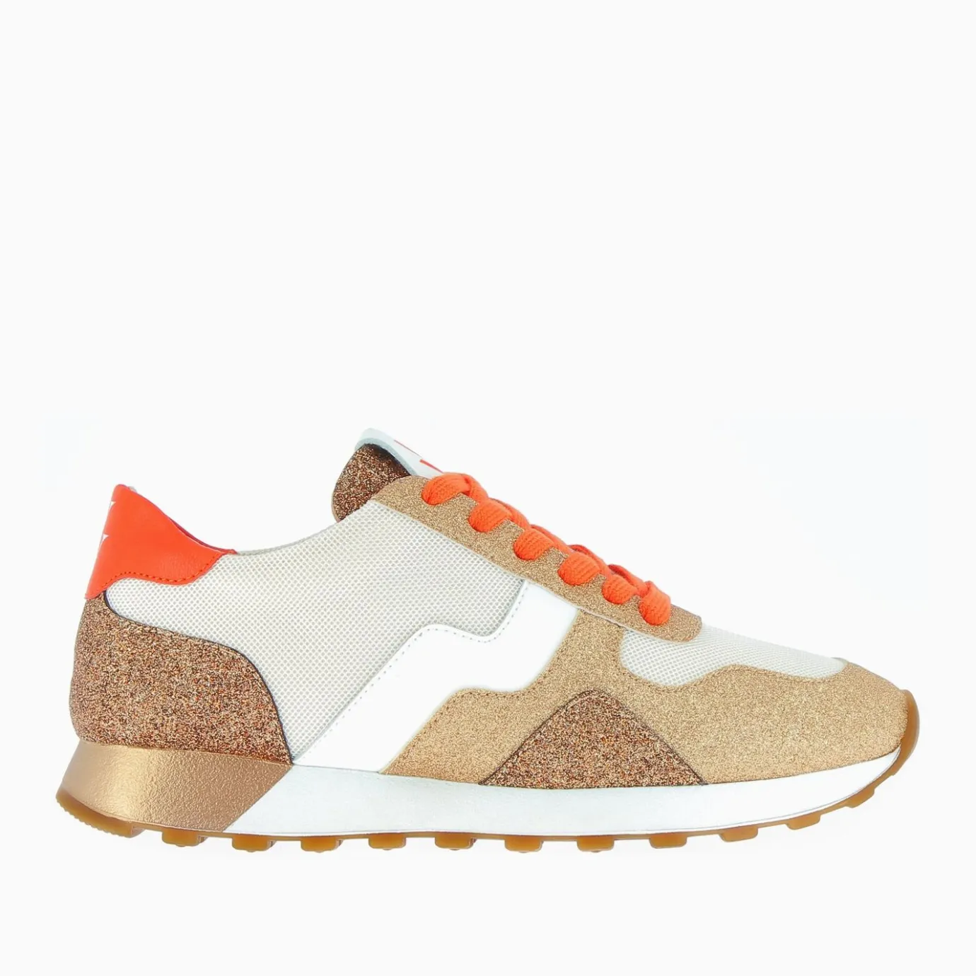 Vanessa Wu Sneakers | Baskets Natalia Bronze Et Cuivre A Semelle Running