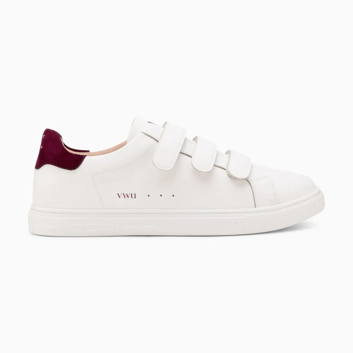 Vanessa Wu Sneakers | Baskets Nour Blanc Et Prune A Scratchs