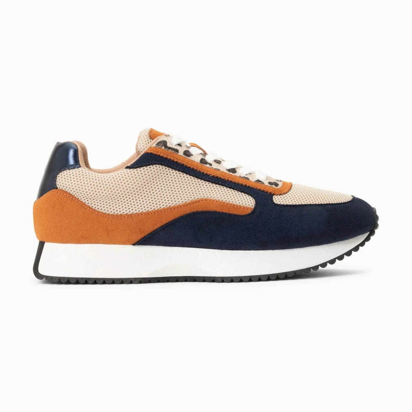 Vanessa Wu Sneakers | Baskets Pekka Bleu Nuit Et Beige A Semelle Running