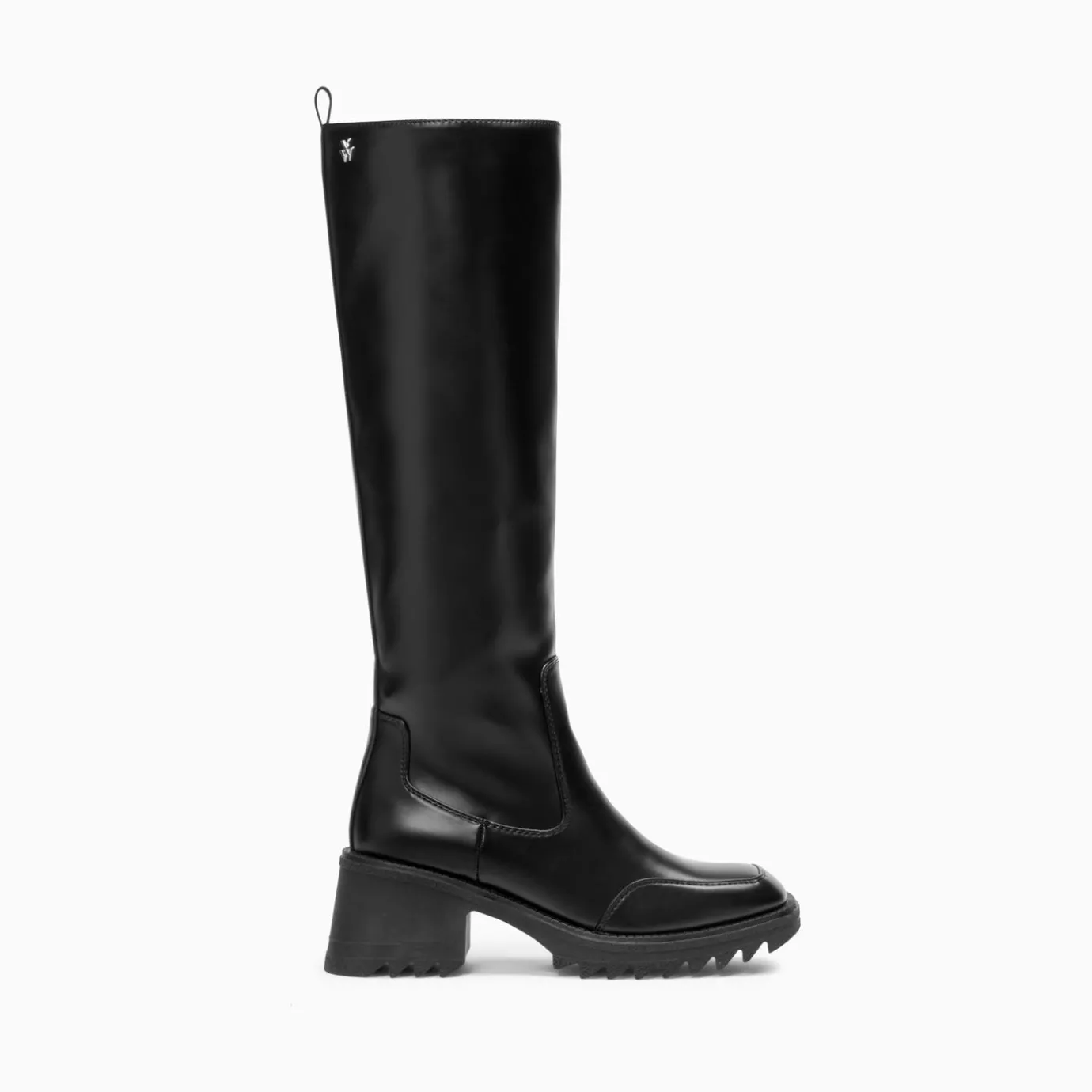 Vanessa Wu Bottes, Cuissardes | Bottes De Pluie Solaine Noires A Talon Crante