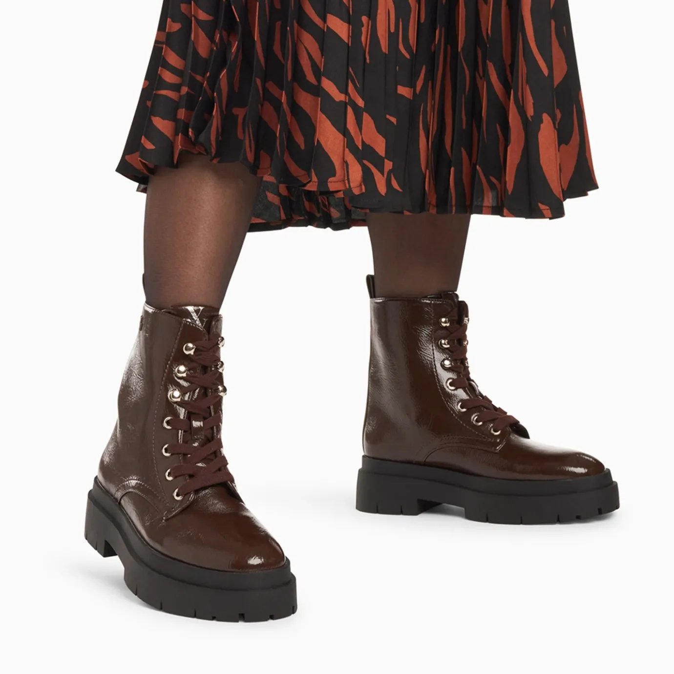 Vanessa Wu Bottines | Bottines Rangers Madison Marron A Plateforme Crantee