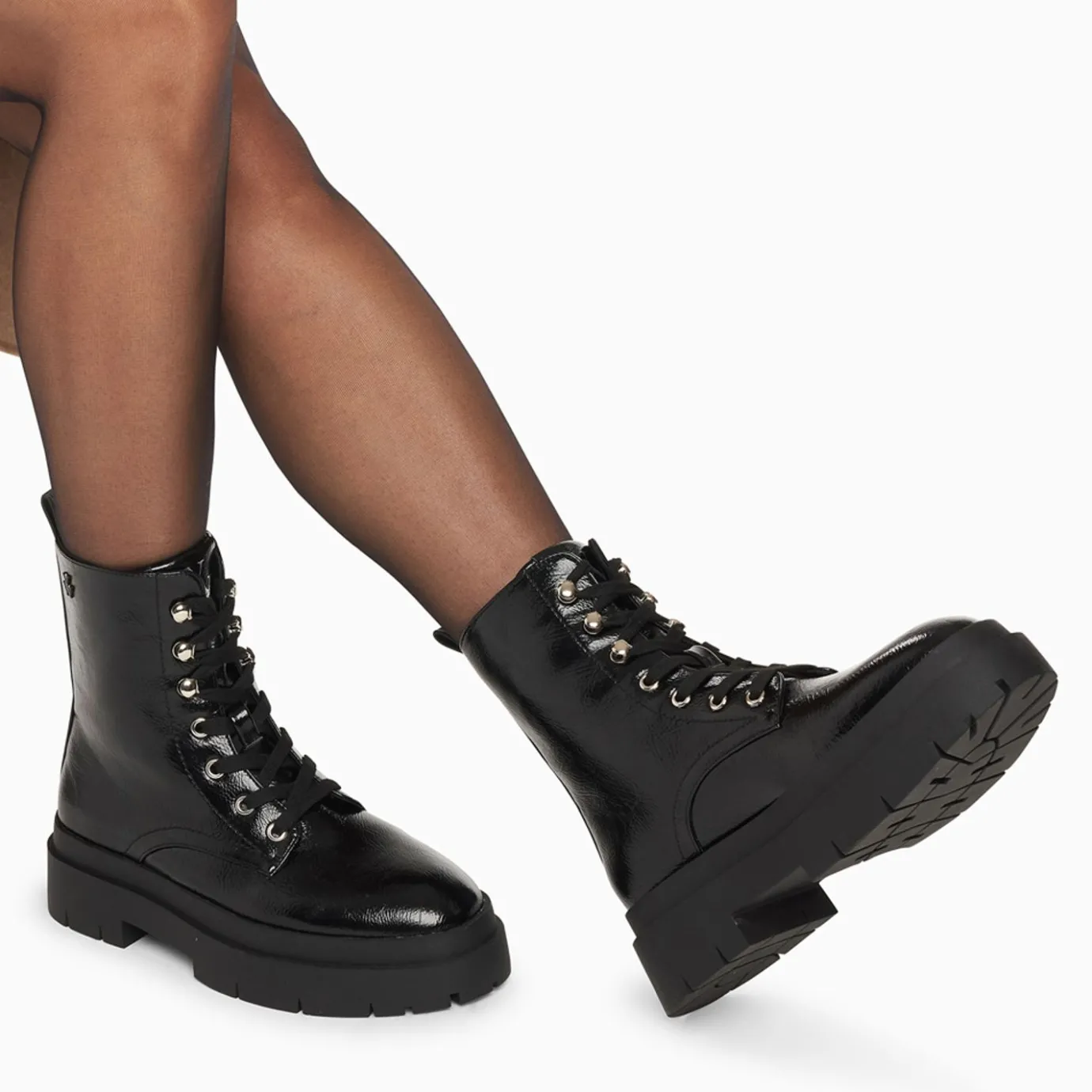 Vanessa Wu Bottines | Bottines Rangers Madison Noires A Plateforme Crantee