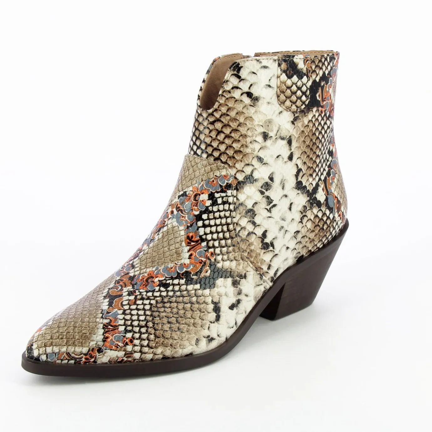 Vanessa Wu Bottines | Bottines Santiags Caroline Multicolores Effet Serpent