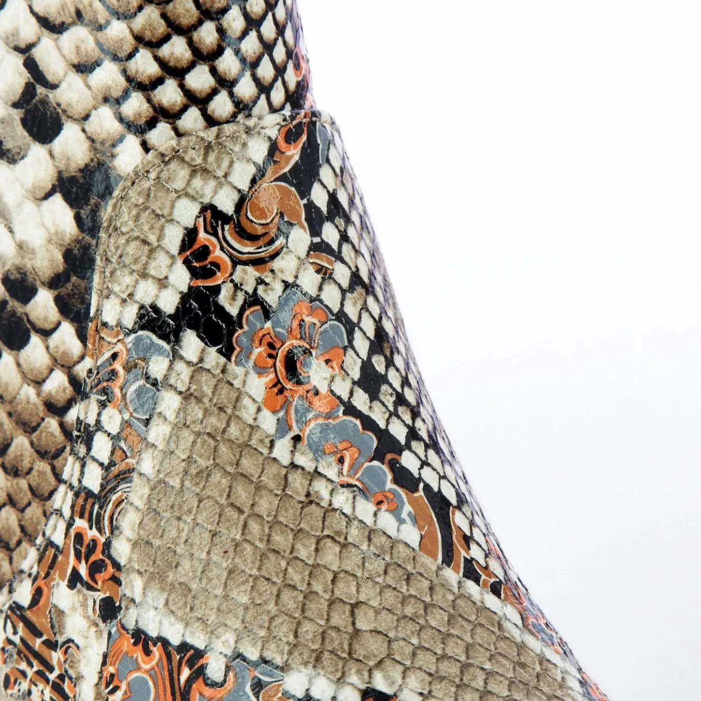 Vanessa Wu Bottines | Bottines Santiags Caroline Multicolores Effet Serpent