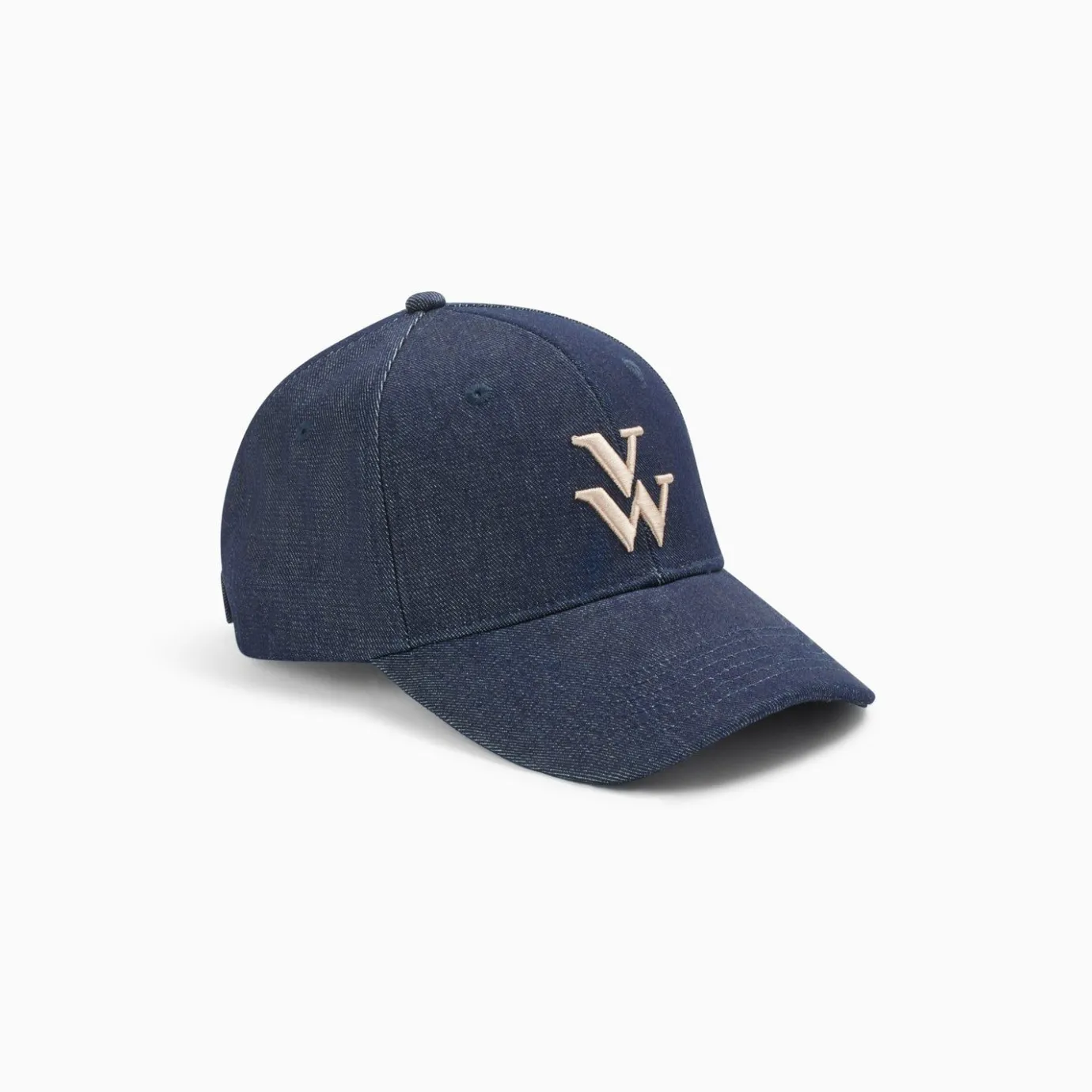 Vanessa Wu Chapeaux | Casquette Clem Denim A Monogramme Brode