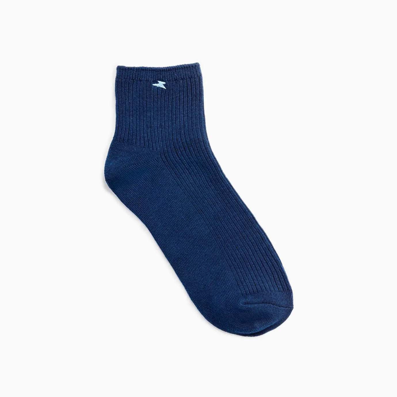 Vanessa Wu Chaussettes | Chaussettes Courtes Amy Bleu Marine Cotelees