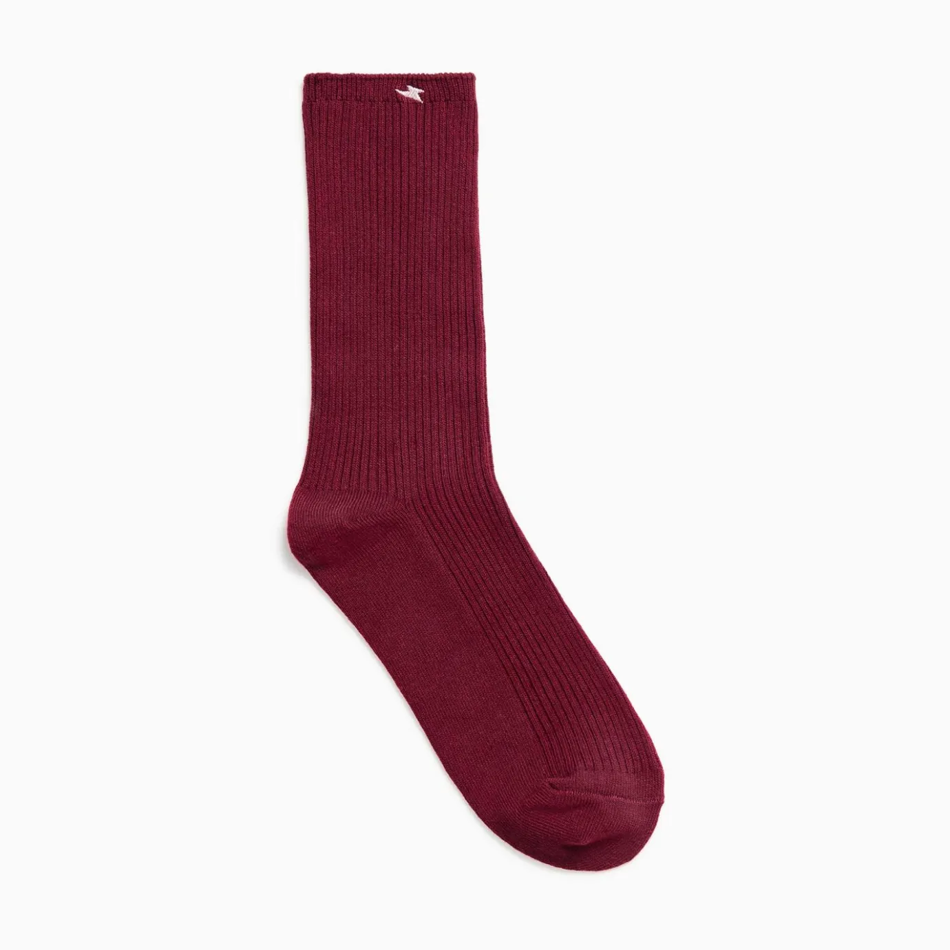 Vanessa Wu Chaussettes | Chaussettes Ella Bordeaux Cotelees