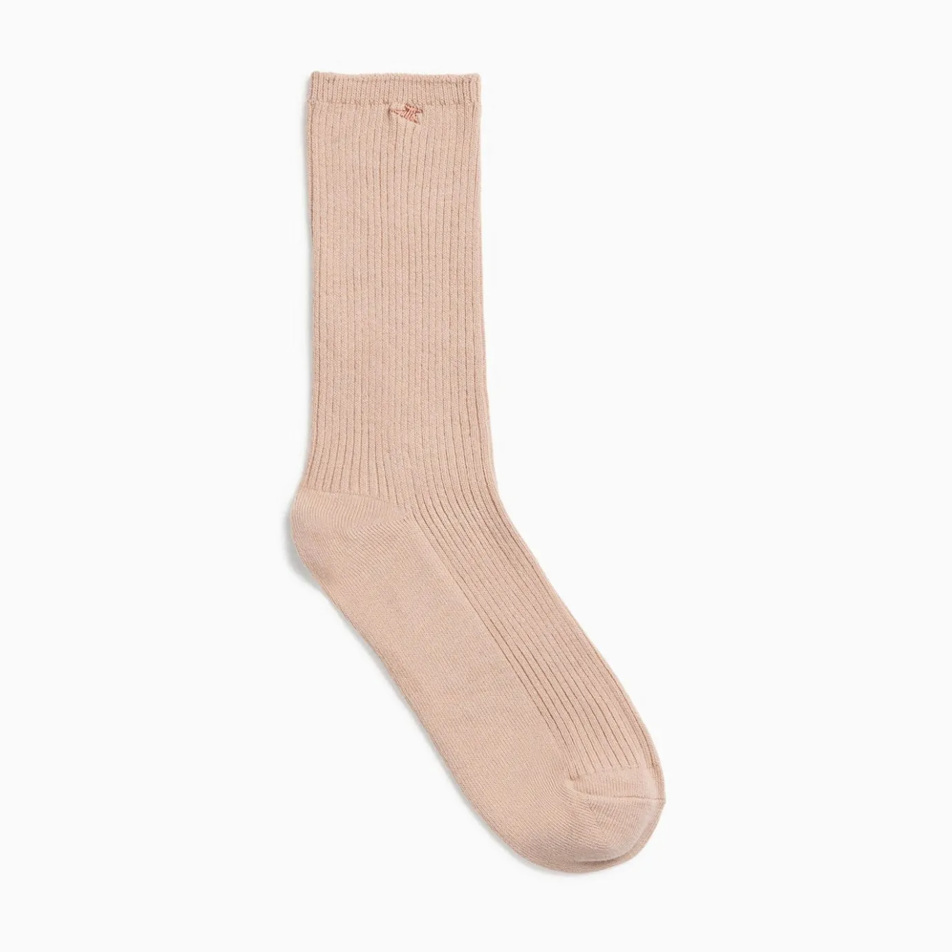 Vanessa Wu Chaussettes | Chaussettes Ella Taupe Cotelees