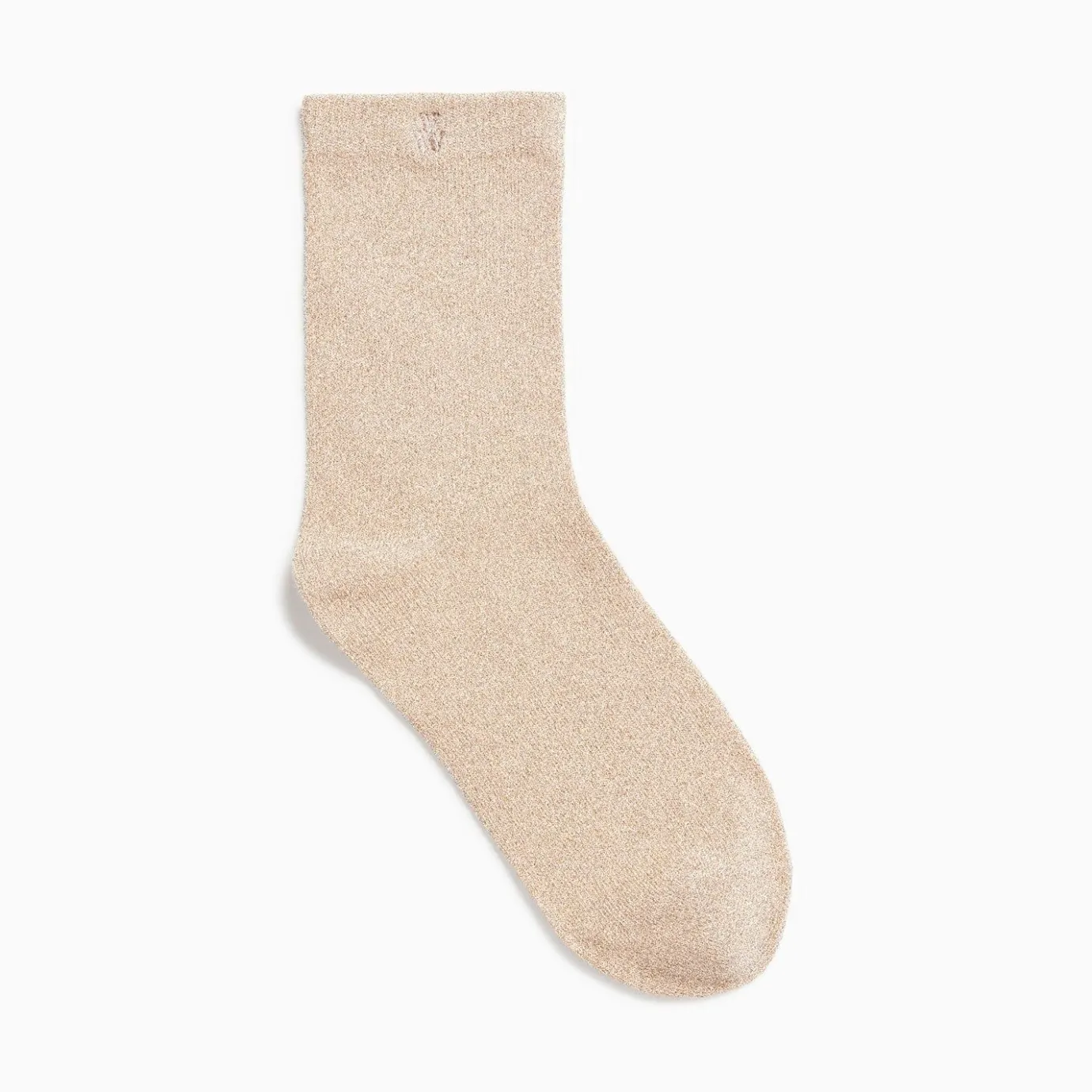 Vanessa Wu Chaussettes | Chaussettes Quinn Beige Et Or Paillete