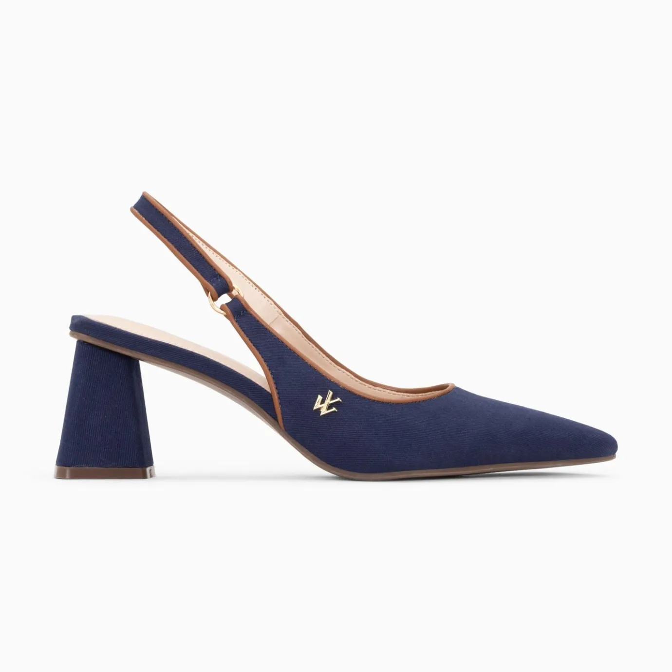 Vanessa Wu Escarpins | Escarpins Slingback Lara Marine A Bout Pointu