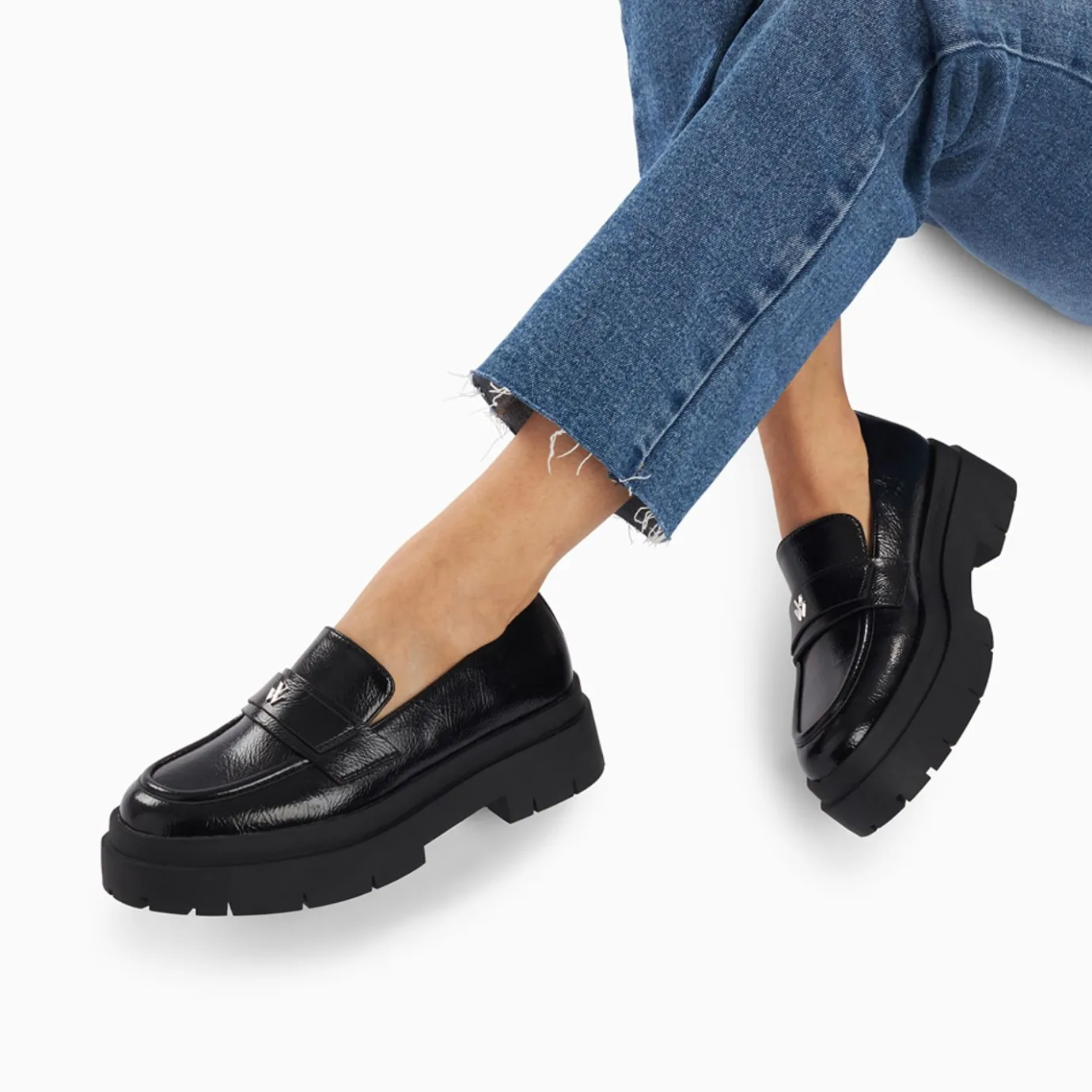 Vanessa Wu Mocassins, Derbies, Ballerines | Mocassins Rosalie Noirs A Plateforme Crantee