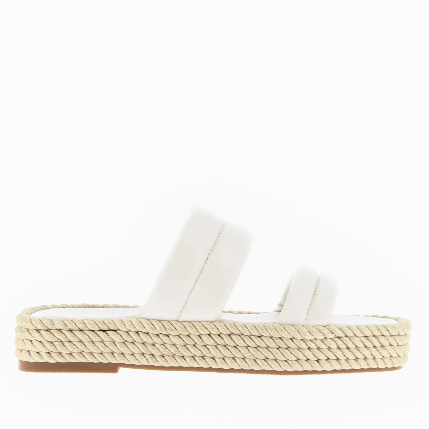 Vanessa Wu Sandales Plates | Mules Nala Beige Clair A Plateforme Cordes