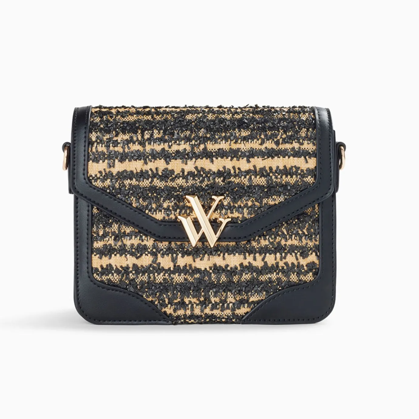 Vanessa Wu Sacs | Petit Sac Cartable Aline Noir Et Beige