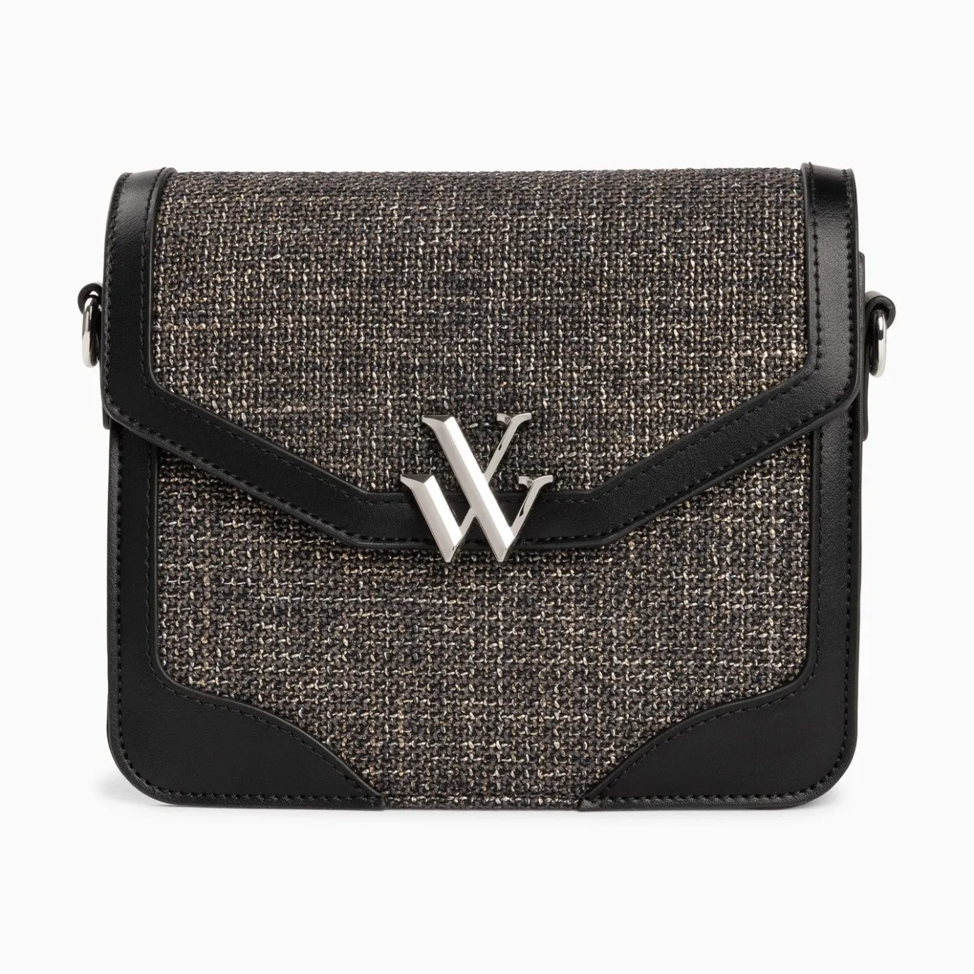 Vanessa Wu Sacs | Petit Sac Cartable Blair Noir En Tweed