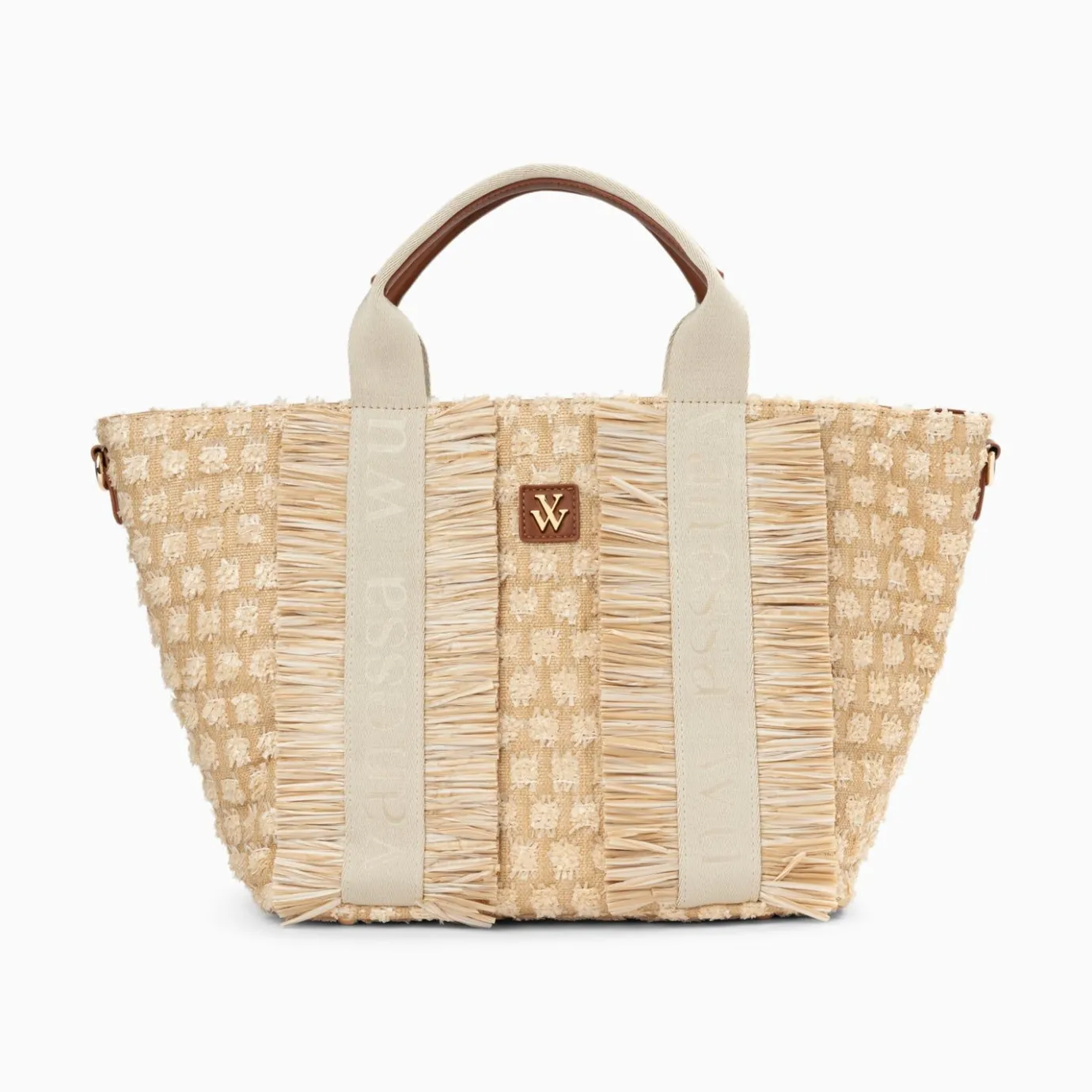 Vanessa Wu Sacs | Sac Cabas Trapeze Maya Beige A Franges