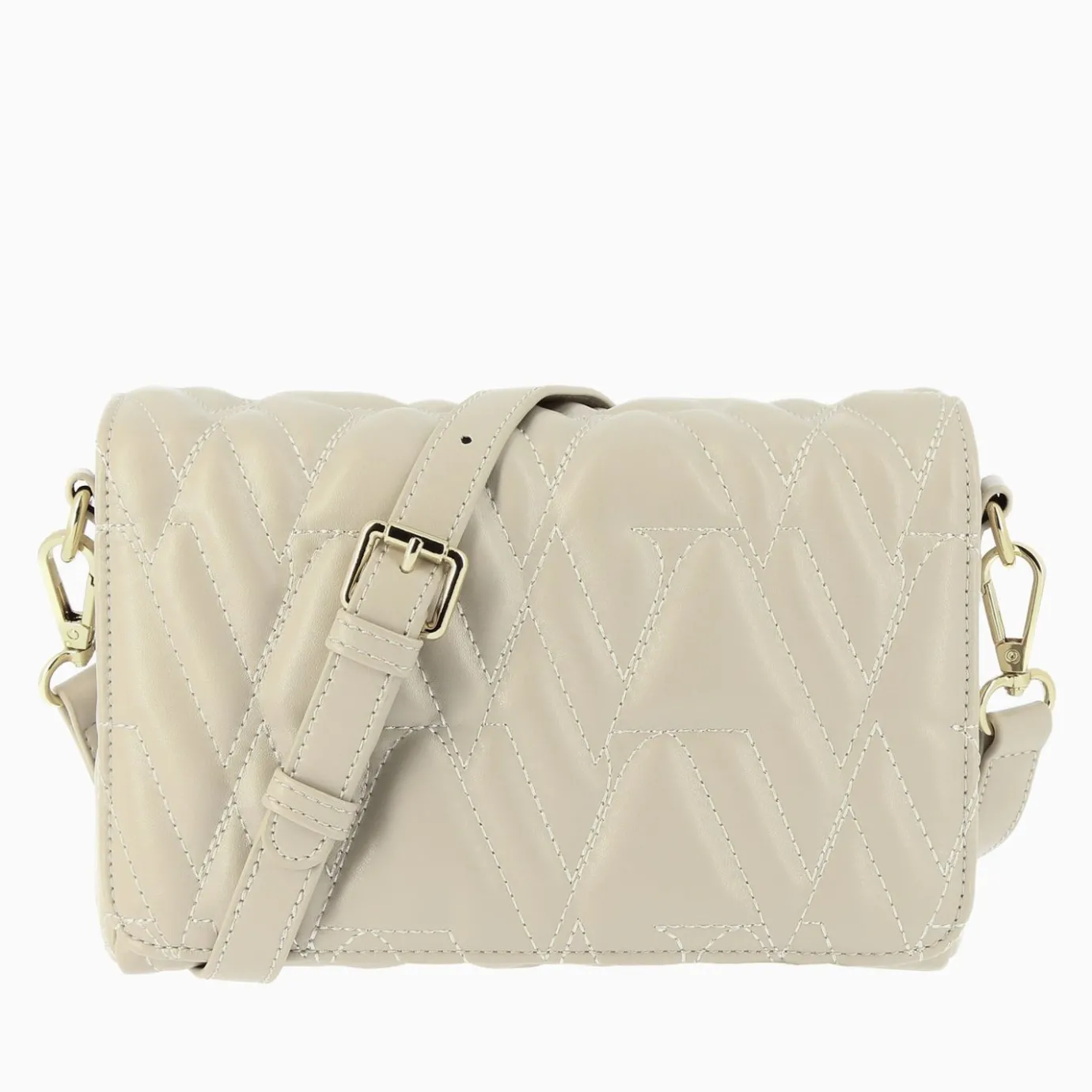 Vanessa Wu Sacs | Sac Matelasse Noelie Monogrammes Beige