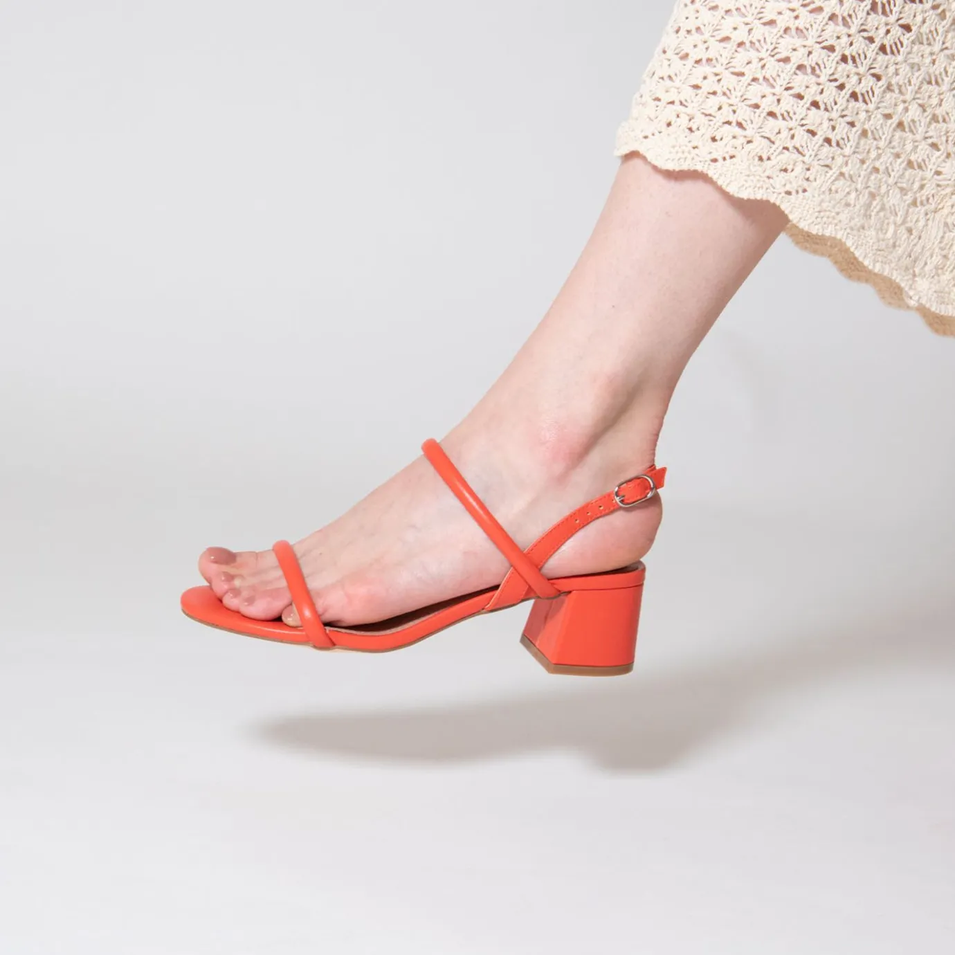 Vanessa Wu Sandales À Talon, Compensées | Sandales A Talon Minimalistes Cynthia Corail