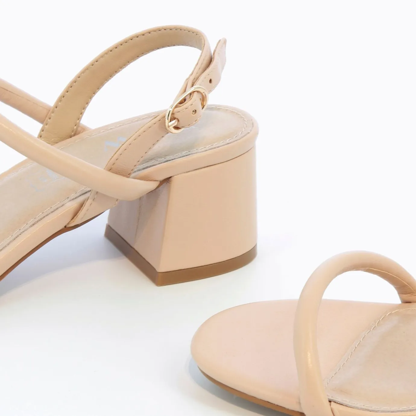 Vanessa Wu Sandales À Talon, Compensées | Sandales A Talon Minimalistes Oriane Nude
