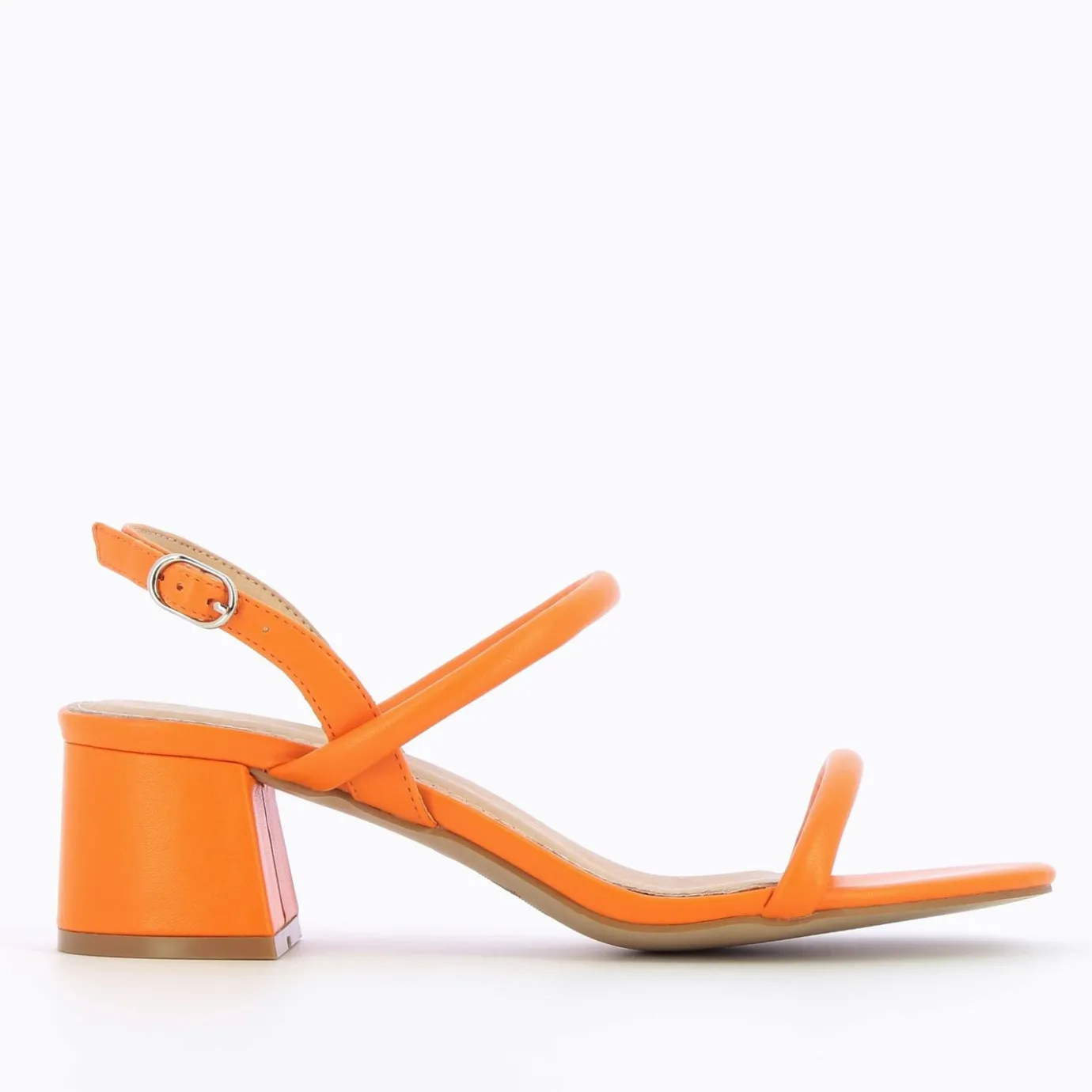 Vanessa Wu Sandales À Talon, Compensées | Sandales A Talon Minimalistes Oriane Orange