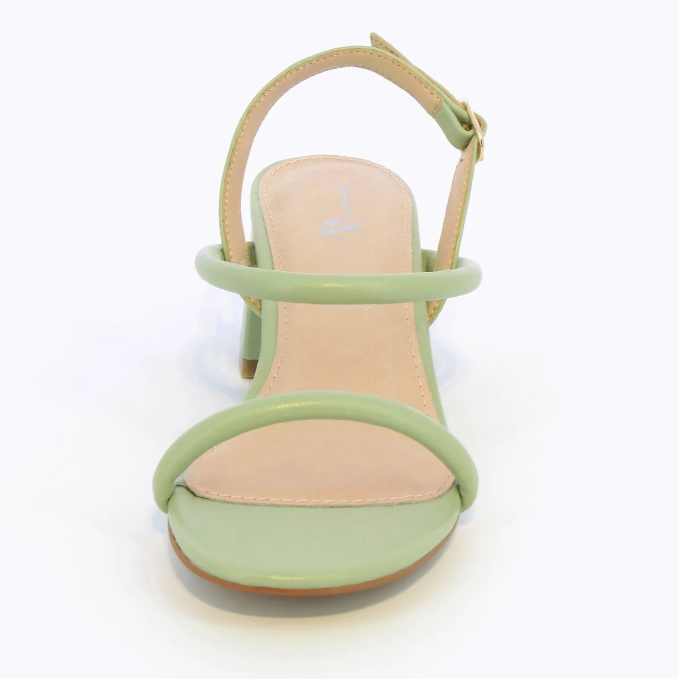 Vanessa Wu Sandales À Talon, Compensées | Sandales A Talon Minimalistes Oriane Vert Pastel