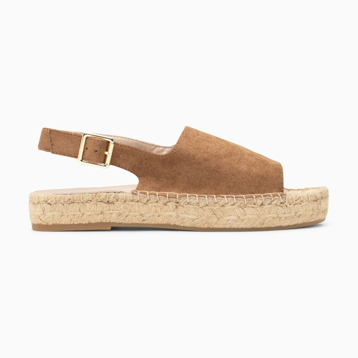 Vanessa Wu Sandales Plates | Sandales Marjolaine Noisette A Semelle Espadrille