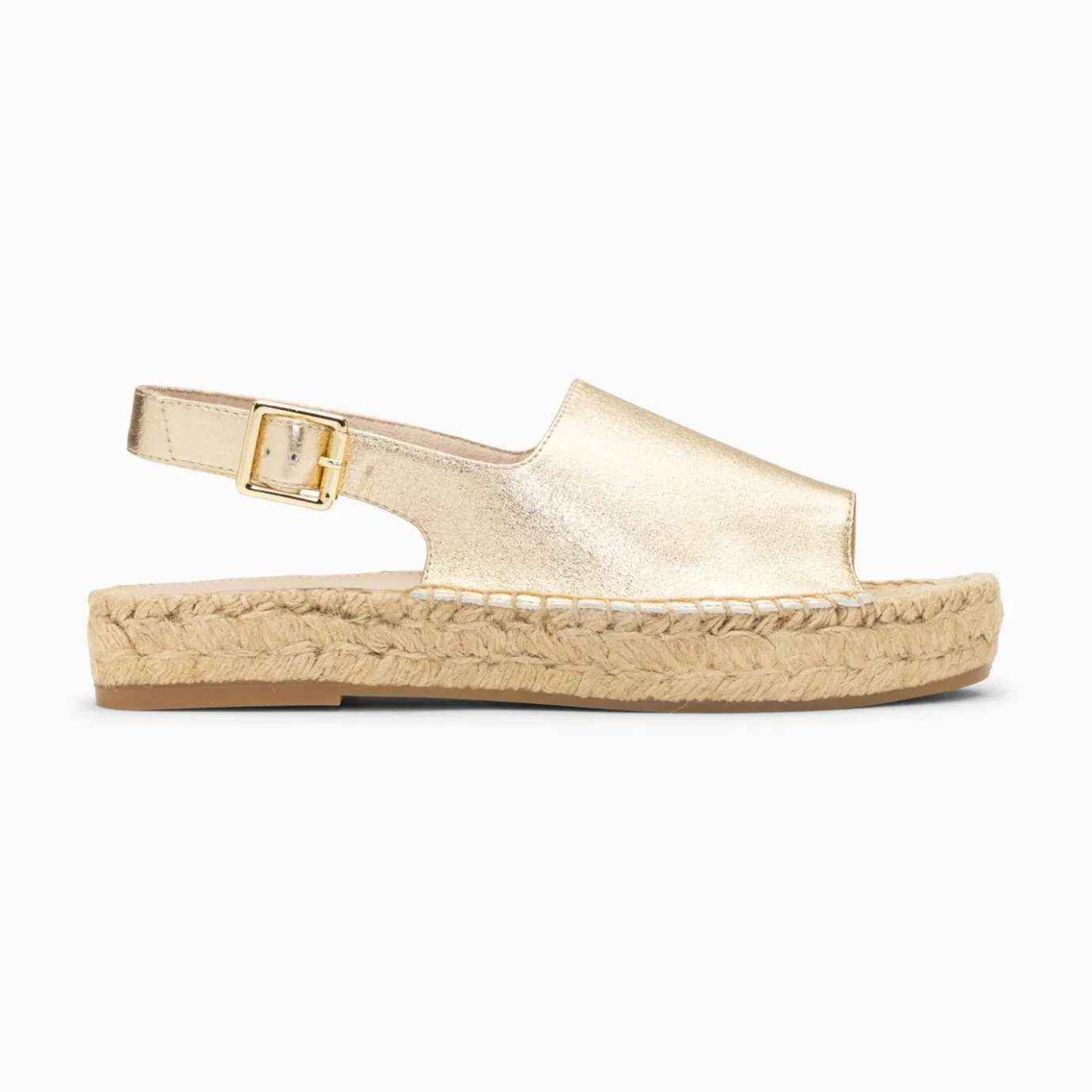 Vanessa Wu Sandales Plates | Sandales Marjolaine Or A Semelle Espadrille